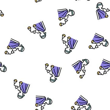 Justitia law vector seamless pattern Stock Illustration