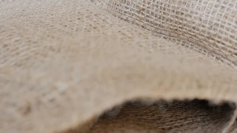Jute bag rack focus Stock Footage 88125472