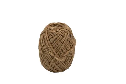 Jute Twine. Isolate on a white background. Stock Photos