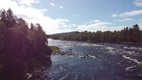 Juutuanjoki river Stock Footage 242608112