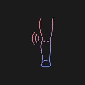 Juvenile idiopathic arthritis gradient vector icon for dark theme Stock Illustration