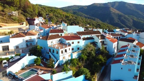 Juzcar, the Smurf village Stock Footage 289082139
