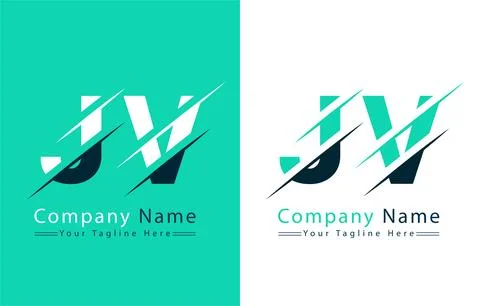 JV Letter Logo Vector Design Concept Elements 스톡 일러스트
