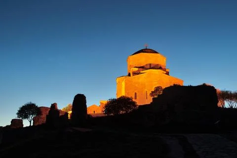 Jvari Monastery of Mtskheta, Georgia, taken in April 2019\r\n' taken in hdr Stock Photos