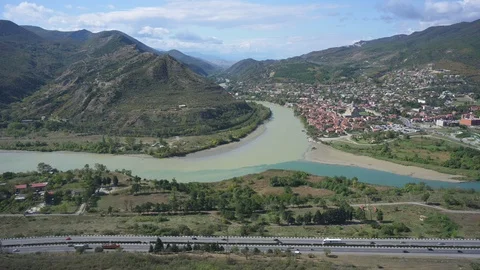 Jvary Monastery Near Mtskheta, Georgia. Stock Footage 120629265