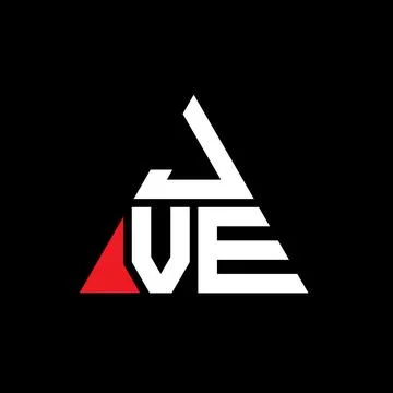 JVE triangle letter logo design with triangle shape. JVE triangle logo desi.. Illustrazione stock