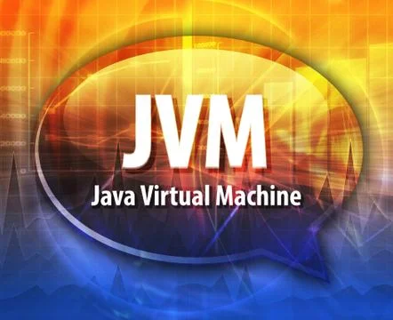 JVM acronym definition speech bubble illustration Stock Illustration