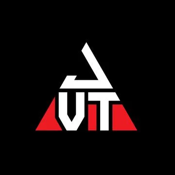 JVT triangle letter logo design with triangle shape. JVT triangle logo desi.. Stock Illustration