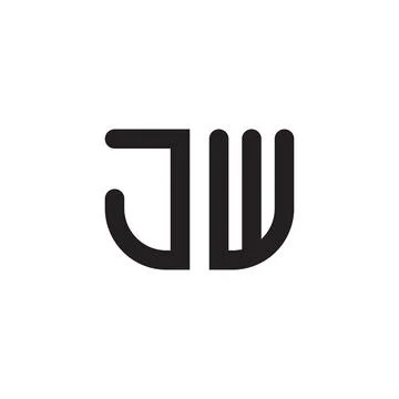 Jw initial letter vector logo icon Ilustração Stock