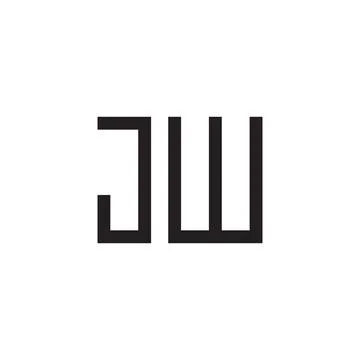 Jw initial letter vector logo icon Illustrazione stock