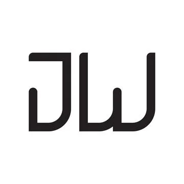 Jw initial letter vector logo icon Illustrazione stock