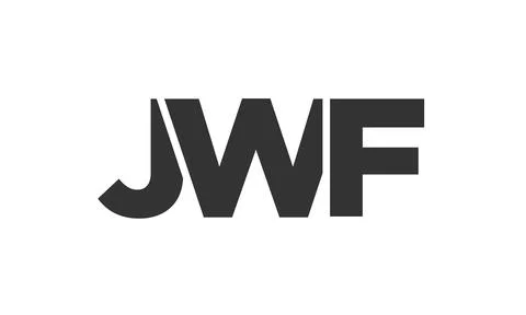 JWF logo design template with strong and modern bold text. Initial based ve.. Stock Illustration