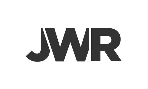 JWR logo design template with strong and modern bold text. Initial based ve.. Stock Illustration