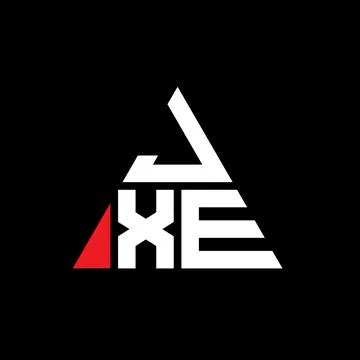 JXE triangle letter logo design with triangle shape. JXE triangle logo desi.. Stock Illustration