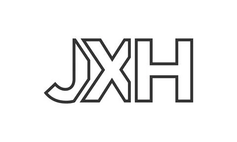 JXH logo design template with strong and modern bold text. Initial based ve.. Illustrazione stock