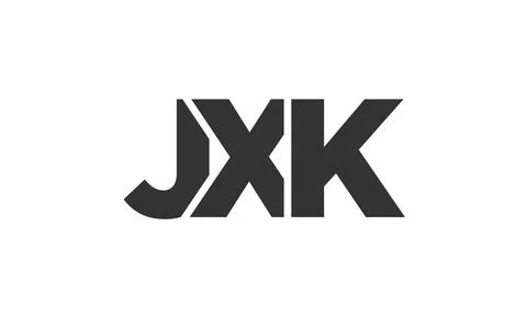 JXK logo design template with strong and modern bold text. Initial based ve.. Stock Illustration