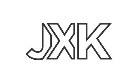 JXK logo design template with strong and modern bold text. Initial based ve.. Stock Illustration