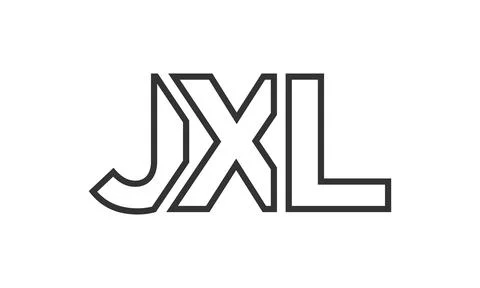 JXL logo design template with strong and modern bold text. Initial based ve.. Stock Illustration