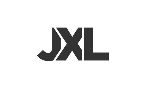 JXL logo design template with strong and modern bold text. Initial based ve.. Stock Illustration