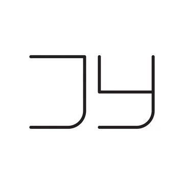Jy initial letter vector logo icon Stock Illustration