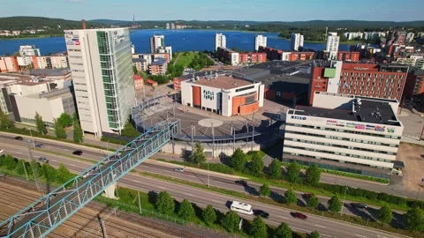 Jyväskylä Paviljonki by Drone 스톡 동영상 167082753