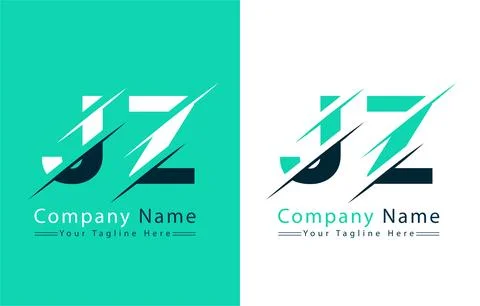 JZ Letter Logo Vector Design Concept Elements Stock Illustration