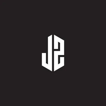 JZ Logo monogram with hexagon shape style design template Stock Illustration