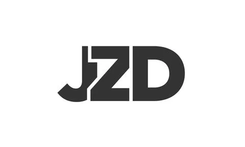 JZD logo design template with strong and modern bold text. Initial based ve.. Illustrazione stock