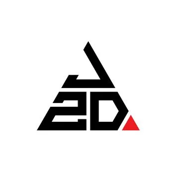 JZD triangle letter logo design with triangle shape. JZD triangle logo desi.. Stock Illustration