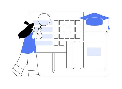 K-12 program abstract concept vector illustration. Stock Illustration