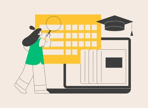 K-12 program abstract concept vector illustration. Stock Illustration