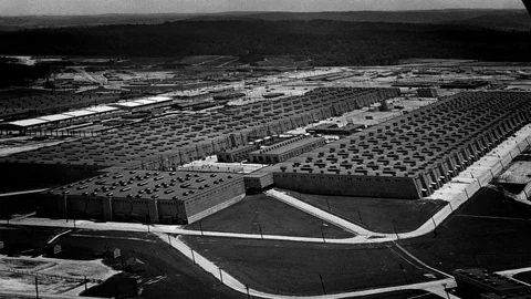 K-25 Atomic Uranium Enrichment Plant - Oak Ridge Tennessee (Manhattan Project) Stock Footage 99433062
