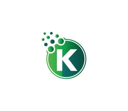 K Alphabet Modern Lab Logo Design Concept Stock Illustration