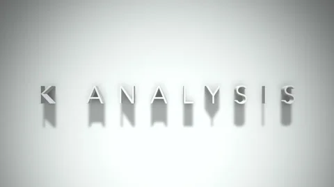 K analysis 3D title animation with shadows on a white background Stock Footage 297672327