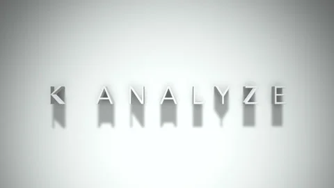 K analyze 3D title animation with shadows on a white background Stock Footage 297667864