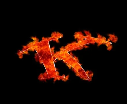K burning. Stock Illustration