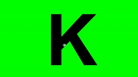 "K" Chromakey Green Screen Animated Fire Snow Water Explosion Lettering Vidéo 132840