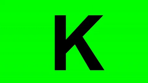 "K" Chromakey Green Screen Animated Fire Snow Water Explosion Lettering Vidéo 133110