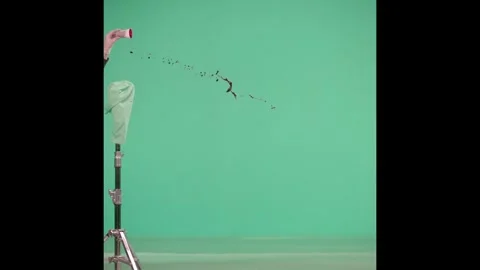 K Diagonal Blood Jet Spray Stream VFX Overlay on Green Screen 库存影片 342954467