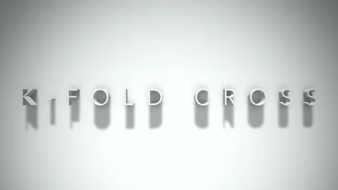 K fold cross 3D title animation with shadows on a white background Stock Footage 298004631