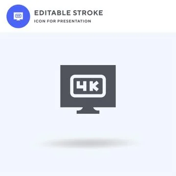 K icon vector, filled flat sign, solid pictogram isolated on white, logo illu Stock Illustration