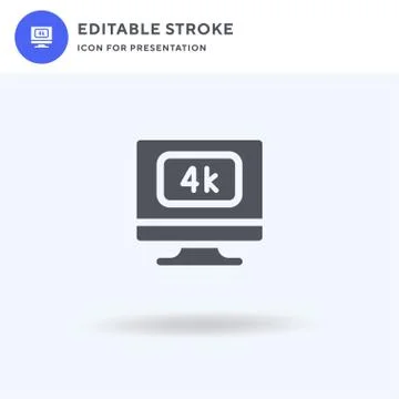 K icon vector, filled flat sign, solid pictogram isolated on white, logo Illustrazione stock