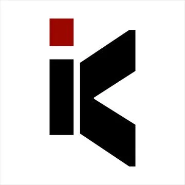 K, IK, KI initials geometric letter company logo Illustrazione stock