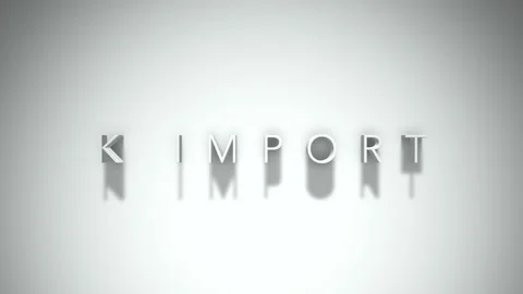 K import 3D title animation with shadows on a white background Stock Footage 297667880