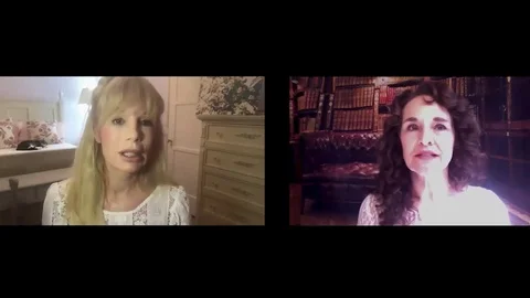K. Kates and D. Franklin talks about Bill &amp; Teds Excellent Adventure - 2020 Video stock 138807328