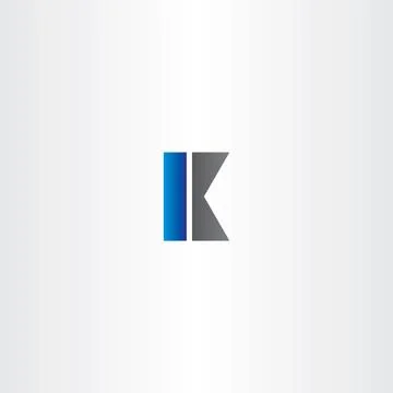 K letter black blue vector logo symbol Stock-Illustration