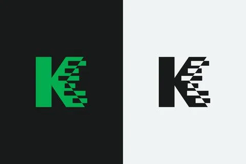 K letter iconic transformation shape vector logo design. Illustrazione stock