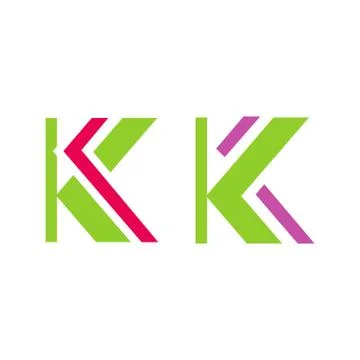 K Letter Logo concept Creative Minimal emblem design template Stock Illustration