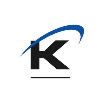 K Letter Logo concept Creative Minimal emblem design template Stock Illustration