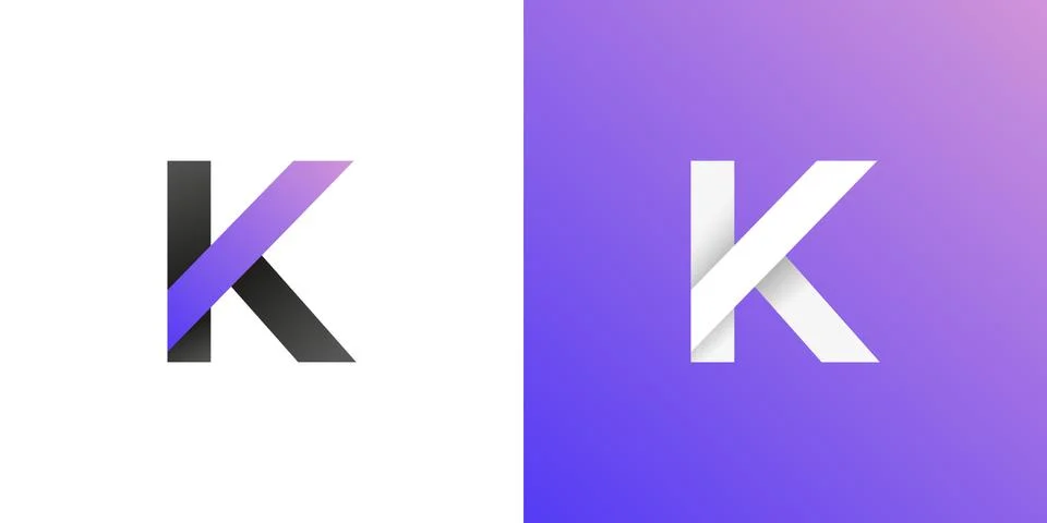 K Letter Logo concept. Creative Minimal emblem design template. Universal ele Stock Illustration